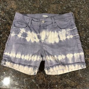 Old Navy Girls Blue White Tie Dye Jean Shorts Size 16 kids